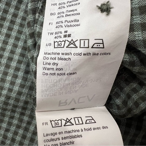 RVCA Sleeveless Jumpsuit Women’s Sz L Green&Black Check Pattern - Picture 8 of 11